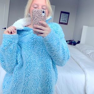 Peach love fluffy jacket